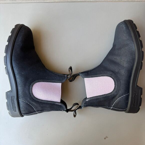 Blundstone 2034 Chelsea Boot Womens Size 10US/7AU Suede Dark Navy Lavender Ankle - Picture 7 of 15